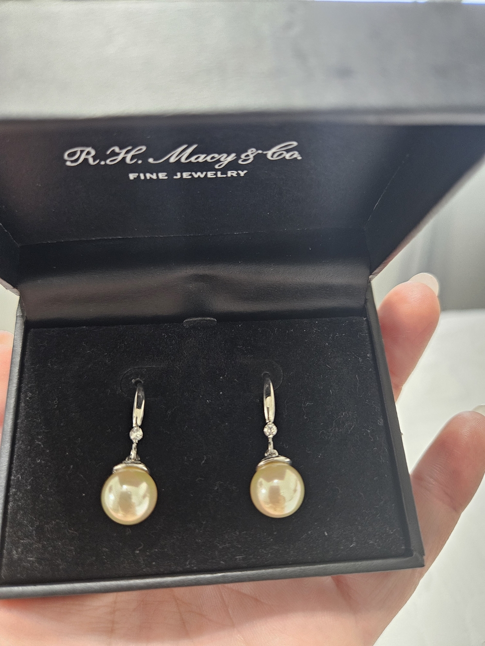 Macy's Gold-Tone Pearl Drop Earrings